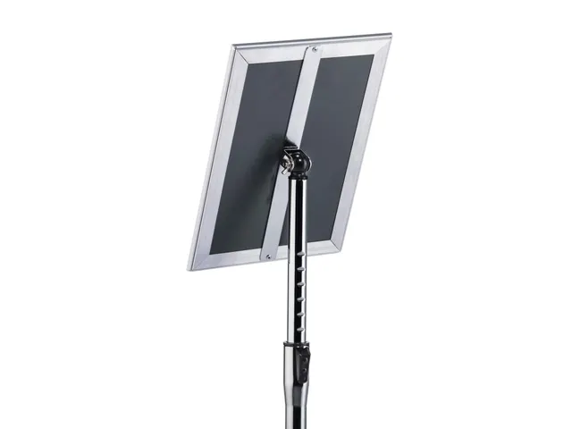 Support information sur pied avec cadre clipsable A4 aluminium