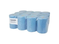Handdoekrol Papier 120580 verlijmd CEL blauw 3-laags 12 Rol
