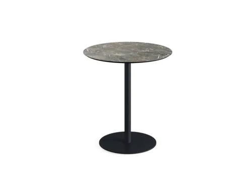 bistrotafel,HxØ 730x700mm,rond,schotelvoet zwart