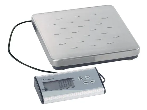 Pakketweger MAUL Cargo 50kg metalen plateau 27x27cm + 9V batterij zilv