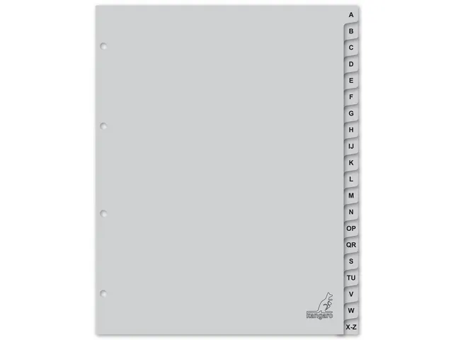 Iintercalaires Kangaro 4 perf g420az-b 20 onglets a-z large PP