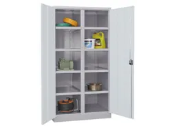 Materiaalkast 1950x1040x630mm Scheidingswand 8legborden Lichtgrijs