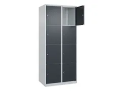 lockerkast,HxBxD 1850x800x500mm,2x4vakken,vak B 400mm,cil.-slot