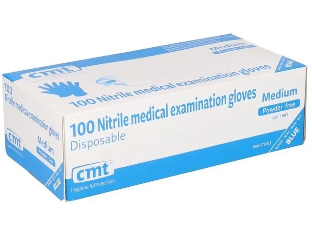 Gant CMT nitrile souple S bleu 100 pièces
