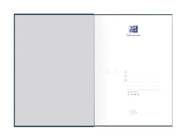 Livre relié Oxford Smart Black A4 ligné 96 feuilles