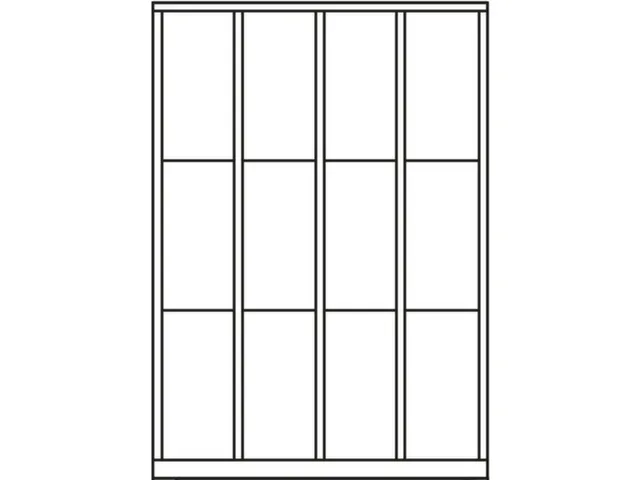 armoire multicases,HxlxP 1850x1600x500mm,RAL7035,face avant RAL7035