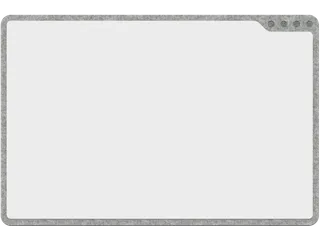 PLAYROOM Playboard draagbaar whiteboard S 75x50cm Grijs - 1