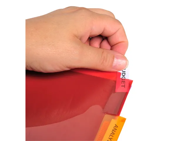 Tabbladen PP A4+ L-m ap + etiket 6 tabs
