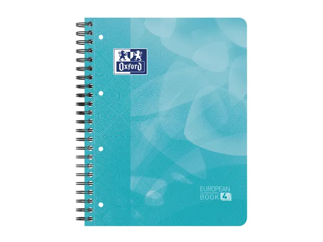 Projectboek Oxford School A4+ lijn 4-gaats 240 pagina's 80gr aqua