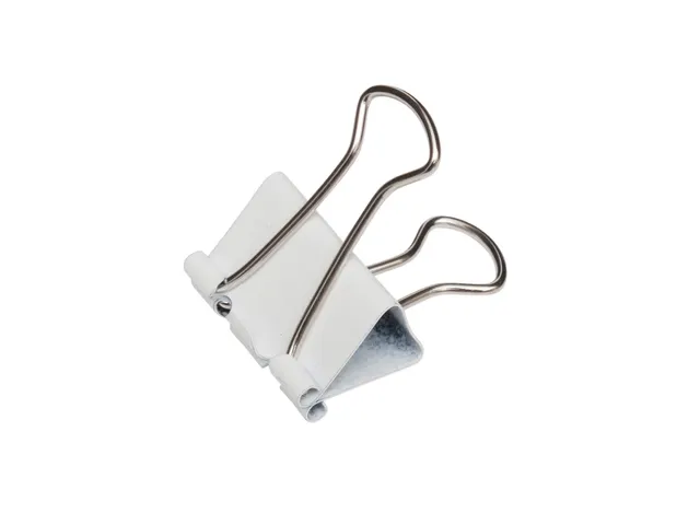 Papierklem Foldback mauly 214 Wit 19mm 12 Stuks