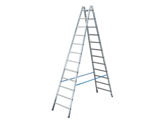 Bokladder Dubbelzijdig 3.47m 2x12sporten Aluminium Scharnieren