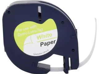 Neutral Labeltape Dymo S0721510 papier 12mmx4m Zwart op Wit - 1
