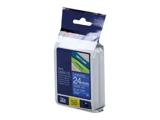 Lettertape Brother Tze-555 P-touch 24mm Wit Op Blauw - 1
