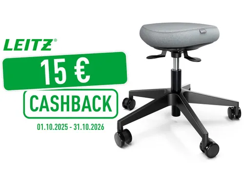 Ergo actieve Zitkruk comfort wieltjes zwart