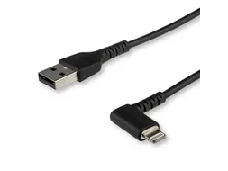 2 Meter Lightning Naar Usb Kabel Apple Zwart Gehoekt Aramide