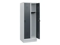 schoollocker,HxBxD 1630x600x500mm,2vak,vak B 300mm,draaigrendel,sokkel