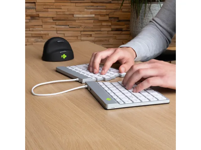 Split Break V2 ergonomisch toetsenbord Qwertz DE Wit draadloos