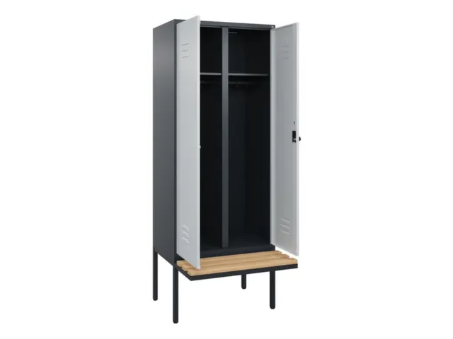 locker voor scheiding van kleding,HxBxD 2120x800x815mm,2vak