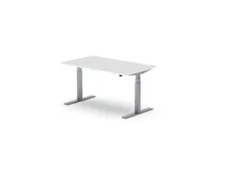 Elektrisch ihv bureau,HxBxD 650-1310x1400x800mm,blad wit