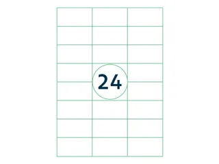 Etiket Rillstab 70x37mm Wit 2400 Stuks - 4