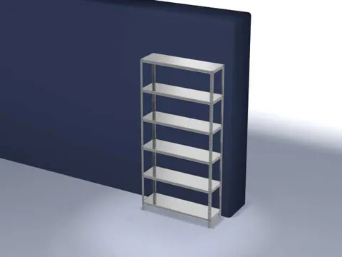 magazijnstelling,grondveld,HxBxD 2500x1300x400mm,vaklast 125kg