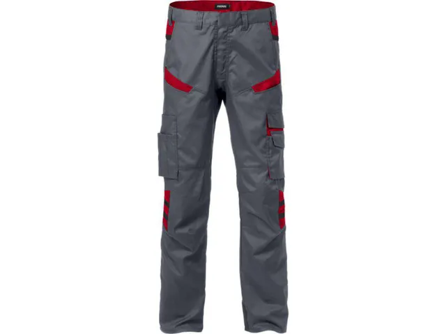 Fristads 2552 STFP broek voor P/COT, grijs/rood, maat D108, per stuk