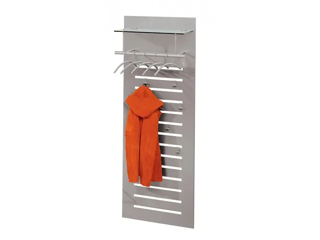 Design-Wandgarderobe Hxbxd 1700X600X330Mm 6Haken 5Kleerhangers Ral9006