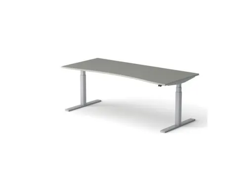 Elektrisch ihv bureau HxBxD 640-1300x2000x900/800mm blad grijs