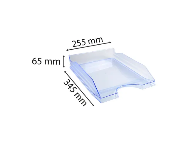 Corbeille à courrier Ecotray Linicolor - Bleu glacé