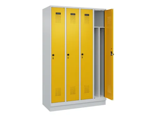 locker voor scheiding van kleding,HxBxD 1950x1200x500mm,4vak