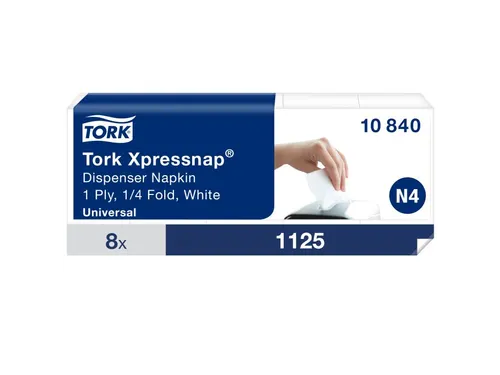Tork 10840 Xpressnap servet Wit 1/4-vouw 21,7x33 cm 1-laags 8x1125st.