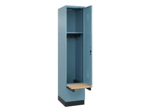 locker met bank,HxBxD 1950x400x815mm,1vak,vak B 400mm,cilinderslot
