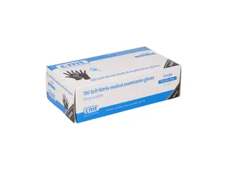 Handschoen CMT L (8-9) soft nitril zwart 100 stuks - 2