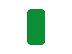 plaksymbool,rechthoek,markering HxB 150x50mm,polycarbonaat,groen