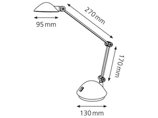 Bureaulamp Hansa led Space zwart - 2