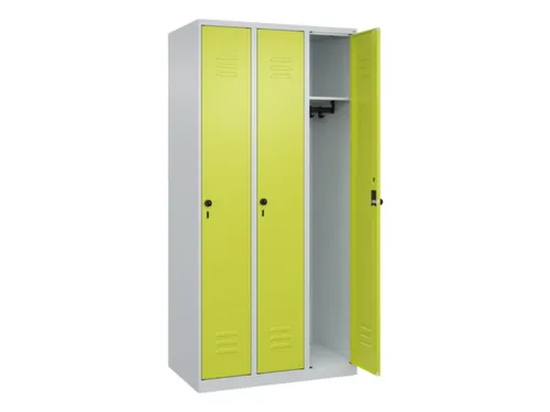 locker,HxBxD 1850x900x500mm,3vak,vak B 300mm,draaigrendel