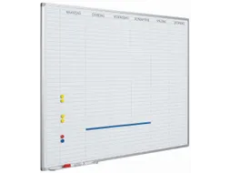 Planbord 90x120cm Softline profiel 8mm Werkdagen NL incl. dagenstrook