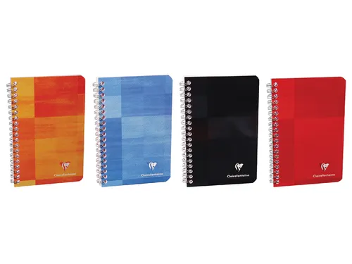 Notitieboek Clairfontaine 75x120mm spiraal lijn Assorti