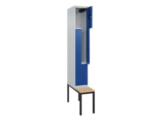 Z-garderobekast,HxBxD 2120x300x815mm,2vak,vak B 300mm,cil.-slot - 2
