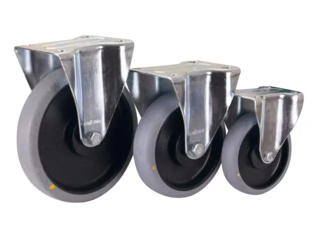 wielen met massief rubberen banden,massief rubber,antistatisch,Ø 160m