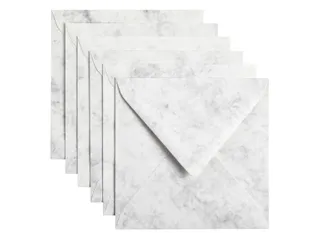Envelop Papicolor 140x140mm Marble grijs Gegomd - 1