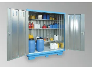 Container aquatoxische stoffen BxDxH 2075x1075x2375mm verzinkt blauw - 1