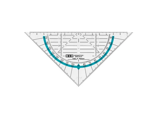 Geodriehoek M+R 14cm kunststof onbreekbaar