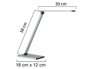 Bureaulamp Unilux Terra led aluminium grijs - 2