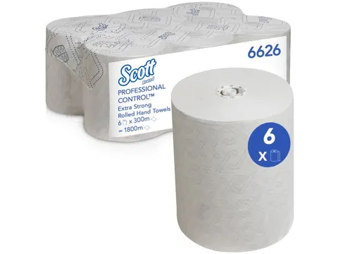 Scott handdoekrol Control Extra Strong Wit 300m/20cm 6 rollen