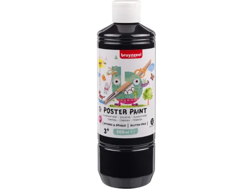 Plakkaatverf Bruynzeel zwart fles à 500ml