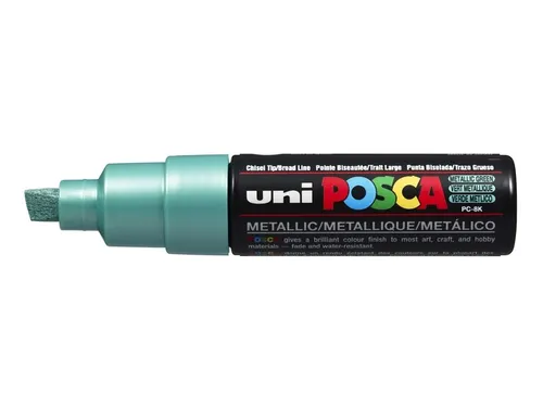 Verfstift Posca PC8K Brede punt 8mm schuin metallic groen