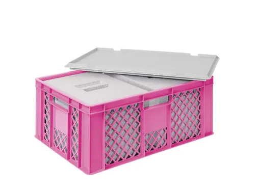 Euronorm-stapelbak,m. 2isoleerboxen,HxLxB 240x600x400mm,43/10,4l,HDPE