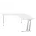 bureau in vrije vorm,HxBxD 740x1600x1400mm,vrije vorm,Bl-wit