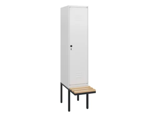 locker met bank,HxBxD 1950x400x815mm,1vak,vak B 400mm,draaigrendel